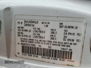 2000 Dodge Passenger z VIN 2B5WB35Z5YK135958, wystawiony jako Copart lot #56770305 z przebiegiem 73 989 mil mil oraz Szkody całkowita. Historia ofert i sprzedaży dostępna na DreamBid. Obrazek 13.