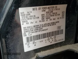 2015 Ford F-350 Platinum with VIN 1FT8W3BT3FEA80237, listed as a Copart auction lot 62143485 with 291,283 mi miles and Salvage title. Bid and sale history available at DreamBid. Image 12.