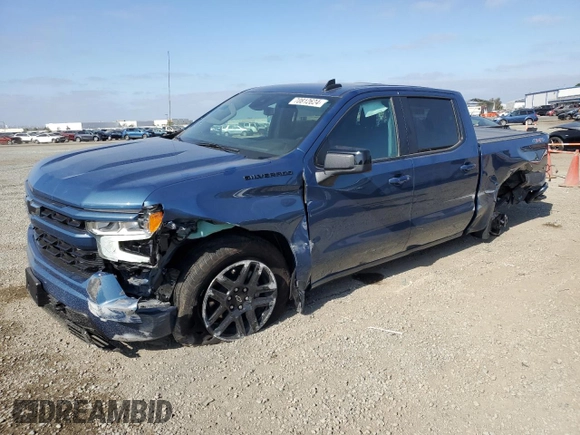 2024 Chevrolet Silverado 1500 RST with VIN 1GCPDEEKXRZ207921, listed as a Copart auction lot 70812624 with 8,207 mi miles and Salvage Title. Bid and sale history available at carsss.com. Image 1.