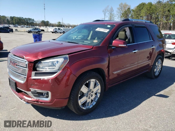2016 GMC Acadia Denali with VIN 1GKKVTKD4GJ272796, listed as a Copart auction lot 50217685 with 91,594 mi miles and Salvage Title. Bid and sale history available at carsss.com. Image 1.