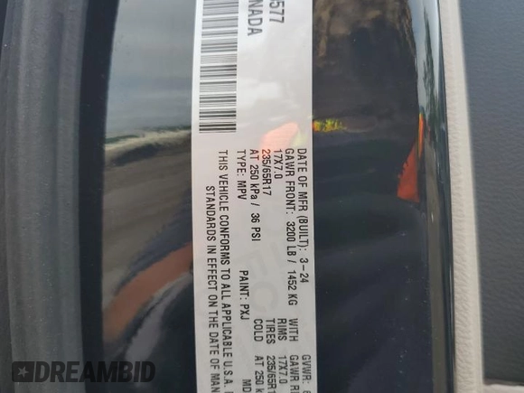 2024 Chrysler Pacifica Hybrid Select with VIN 2C4RC1S7XRR130577, listed as a Copart auction lot 58790055 with 30,530 mi miles and Clean title. Bid and sale history available at DreamBid. Image 14.