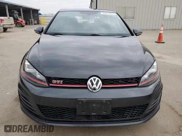 2017 Volkswagen GTI S with VIN 3VW547AUXHM065464, listed as a Copart auction lot 43478615 with 71,897 mi miles and Salvage Title. Bid and sale history available at DreamBid. Image 5.