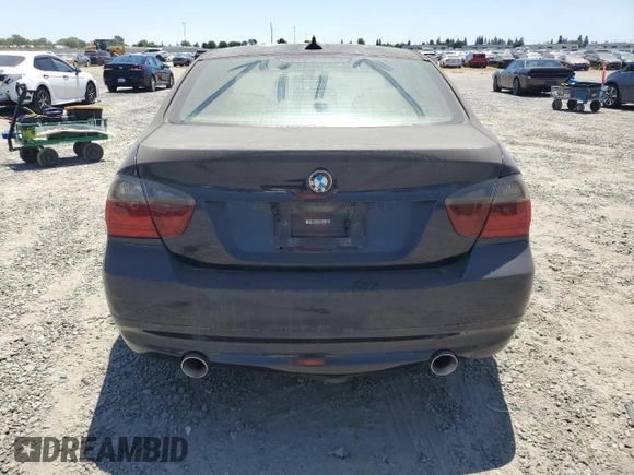 2007 BMW 3 Series 335i with VIN WBAVB73587PA86238, listed as a Copart auction lot 58517825 with Not provided miles and Salvage title. Bid and sale history available at DreamBid. Image 6.