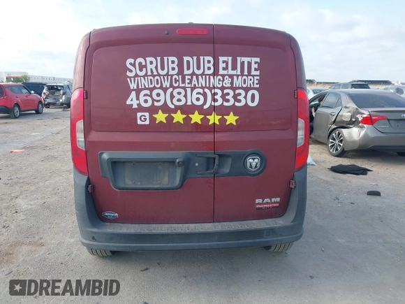 2018 Ram ProMaster City Cargo Tradesman with VIN ZFBERFAB6J6K08657, listed as a IAAI auction lot 42054791 with 53,734 mi miles. Bid and sale history available at carsss.com. Image 16.