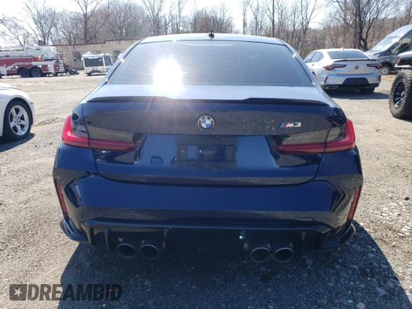 2022 BMW M3 with VIN WBS53AY08NFM32792, listed as a Copart auction lot 51468675 with 26,040 mi miles and Salvage Title. Bid and sale history available at carsss.com. Image 6.