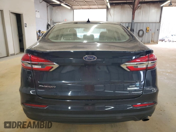 2020 Ford Fusion SE with VIN 3FA6P0HD7LR167429, listed as a Copart auction lot 48661195 with 54,170 mi miles and Salvage Title. Bid and sale history available at carsss.com. Image 6.