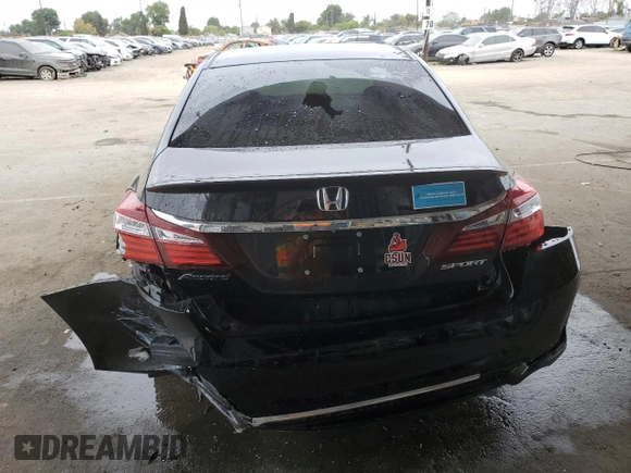 2017 Honda Accord Sedan Sport with VIN 1HGCR2F54HA147155, listed as a Copart auction lot 54387675 with 90,720 mi miles and Salvage Title. Bid and sale history available at carsss.com. Image 6.