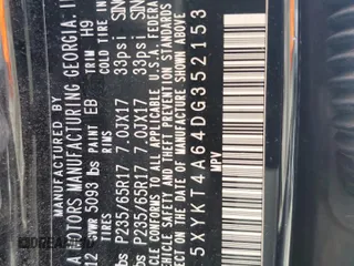2013 Kia Sorento LX z VIN 5XYKT4A64DG352153, wystawiony jako Copart lot #55330825 z przebiegiem 289 967 mil mil oraz Szkoda całkowita • Salvage title. Historia ofert i sprzedaży dostępna na DreamBid. Obrazek 13.