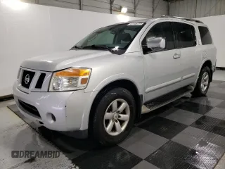 2012 Nissan Armada SV z VIN 5N1BA0NDXCN605969, wystawiony jako Copart lot #56937085 z przebiegiem 191 068 mil mil oraz Czysty tytuł • Clean title. Historia ofert i sprzedaży dostępna na DreamBid. Obrazek 1.