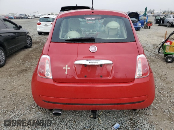 2012 FIAT 500 Pop with VIN 3C3CFFAR4CT358368, listed as a Copart auction lot 62891275 with 59,362 mi miles and Salvage title. Bid and sale history available at DreamBid. Image 6.