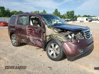 2013 Honda Pilot Touring with VIN 5FNYF4H90DB041747, listed as a Copart auction lot 60034275 with Not provided miles and Salvage title. Bid and sale history available at DreamBid. Image 4.