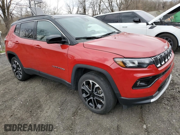 2024 Jeep Compass Limited with VIN 3C4NJDCNXRT594128, listed as a Copart auction lot 52923255 with 19,277 mi miles and Salvage title. Bid and sale history available at DreamBid. Image 4.
