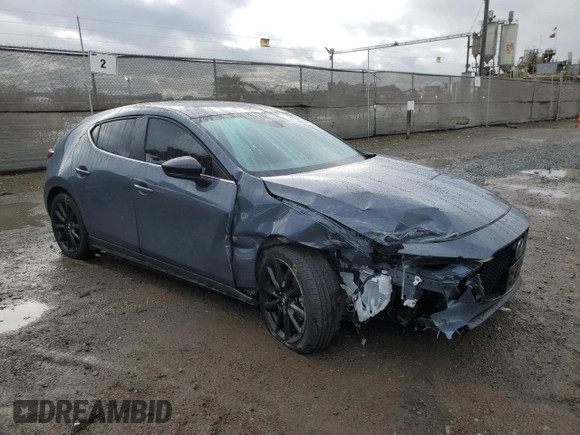 2024 Mazda 3 S Carbon Edition with VIN JM1BPBLM5R1655857, listed as a Copart auction lot 48518815 with 15,549 mi miles and Salvage Title. Bid and sale history available at DreamBid. Image 4.