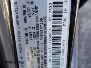 2016 Mazda Mazda6 i Touring with VIN JM1GJ1V52G1458004, listed as a Copart auction lot 44404125 with 132,274 mi miles and Salvage Title. Bid and sale history available at carsss.com. Image 12.