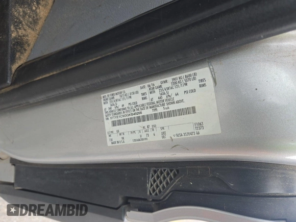 2016 Ford Transit Cargo with VIN 1FTYE1CM3GKB49266, listed as a IAAI auction lot 42666703 with 122,037 mi miles and . Bid and sale history available at DreamBid. Image 18.