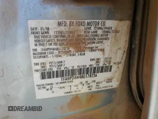 2008 Ford Taurus SEL with VIN 1FAHP24W48G178236, listed as a Copart auction lot 75263824 with 188,049 mi miles and Non Repairable. Bid and sale history available at carsss.com. Image 12.