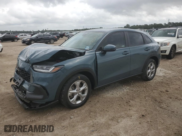 2023 Honda HR-V LX with VIN 3CZRZ1H34PM705094, listed as a Copart auction lot 55854825 with 26,607 mi miles and Salvage title. Bid and sale history available at DreamBid. Image 1.