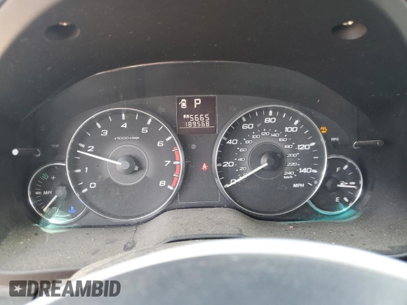 2012 Subaru Outback Limited with VIN 4S4BRBKC8C3256158, listed as a Copart auction lot 60720405 with 189,568 mi miles and Clean title. Bid and sale history available at DreamBid. Image 9.