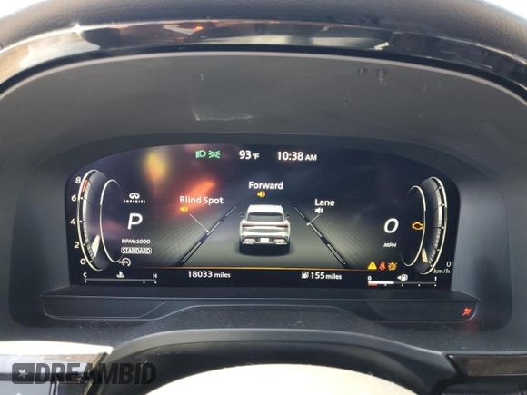 2023 Infiniti QX60 Luxe with VIN 5N1DL1FRXPC359333, listed as a Copart auction lot 62105425 with 18,033 mi miles and Salvage title. Bid and sale history available at DreamBid. Image 9.