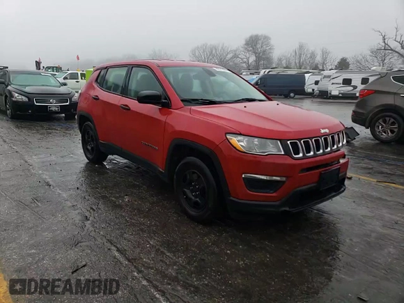 2017 Jeep Compass Sport with VIN 3C4NJCAB7HT668302, listed as a Copart auction lot 86572424 with 217,437 mi miles and Salvage Title. Bid and sale history available at carsss.com. Image 14.