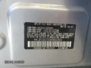 2017 Subaru WRX Premium z VIN JF1VA1E6XH9802803, wystawiony jako Copart lot #56047175 z przebiegiem 48 597 mil mil oraz Szkoda całkowita • Salvage title. Historia ofert i sprzedaży dostępna na DreamBid. Obrazek 13.