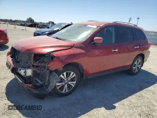 2017 Nissan Pathfinder Platinum with VIN 5N1DR2MM5HC907722, listed as a Copart auction lot 61256935 with 155,020 mi miles and Salvage title. Bid and sale history available at DreamBid. Image 1.