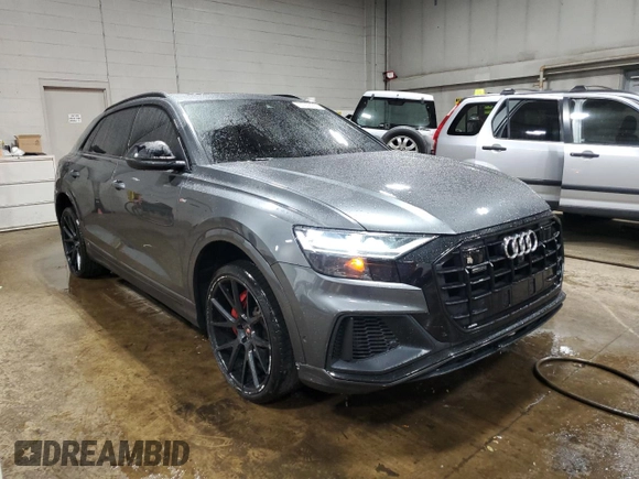 2019 Audi Q8 Premium Plus with VIN WA1EVAF1XKD004270, listed as a Copart auction lot 61906285 with 106,784 mi miles and Salvage title. Bid and sale history available at DreamBid. Image 4.