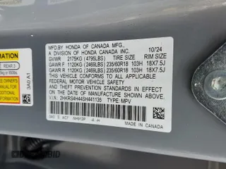 2025 Honda CR-V EX with VIN 2HKRS4H44SH441135, listed as a Copart auction lot 43764055 with 2,173 mi miles and Salvage Title. Bid and sale history available at DreamBid. Image 14.