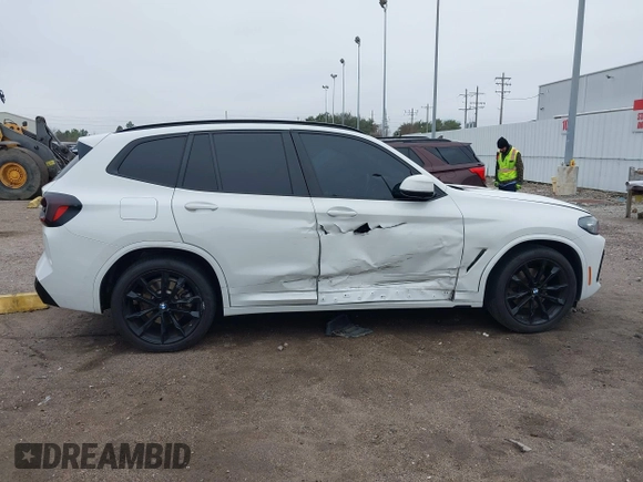 2022 BMW X3 sDrive30i with VIN 5UX43DP02N9K59337, listed as a IAAI auction lot 41411179 with 24,541 mi miles and . Bid and sale history available at DreamBid. Image 13.