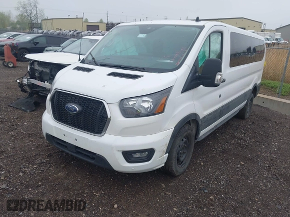 2023 Ford Transit Passenger XL with VIN 1FBAX2YG1PKA92302, listed as a IAAI auction lot 42187709 with 76,445 mi miles. Bid and sale history available at carsss.com. Image 17.