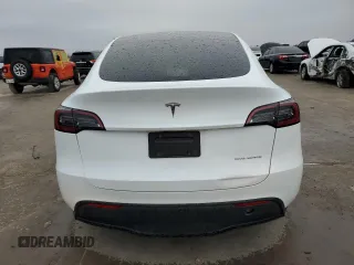 2023 Tesla Model Y Long Range with VIN 7SAYGDEE1PA160314, listed as a Copart auction lot 45048845 with 29,370 mi miles and Salvage Title. Bid and sale history available at DreamBid. Image 6.