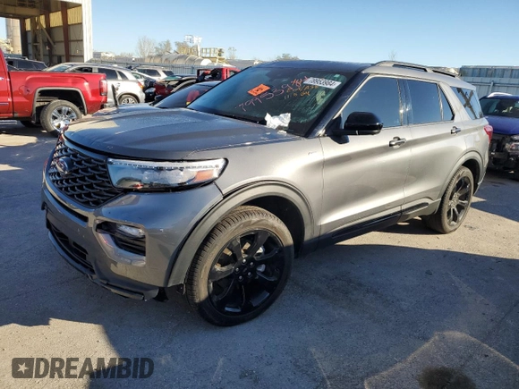 2023 Ford Explorer ST-Line z VIN 1FMSK8KH5PGB04288, wystawiony jako Copart lot #79953984 z przebiegiem Nie podano mil oraz Szkoda całkowita • Salvage title. Historia ofert i sprzedaży dostępna na DreamBid. Obrazek 1.