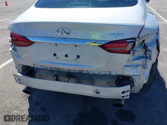 2018 Infiniti Q50 Luxe with VIN JN1EV7AP6JM352203, listed as a IAAI auction lot 42708336 with 79,994 mi miles and . Bid and sale history available at DreamBid. Image 6.