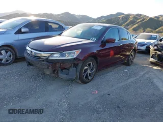 2017 Honda Accord Sedan LX with VIN 1HGCR2F38HA155306, listed as a IAAI auction lot 41861579 with 162,464 mi miles. Bid and sale history available at carsss.com. Image 2.