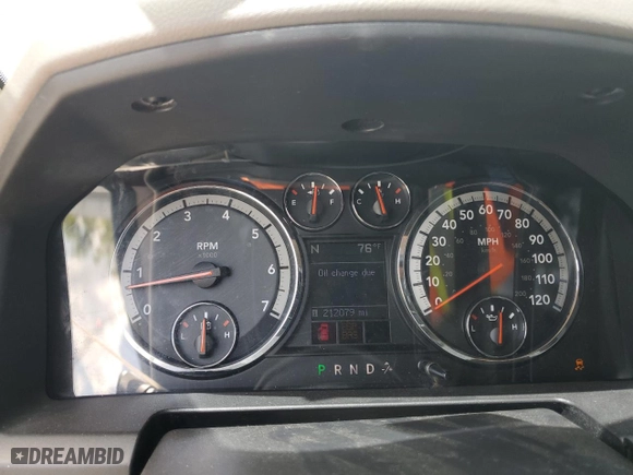 2009 Dodge Ram 1500 Sport with VIN 1D3HB13T79S743160, listed as a Copart auction lot 52738985 with 212,079 mi miles and Salvage Title. Bid and sale history available at carsss.com. Image 9.