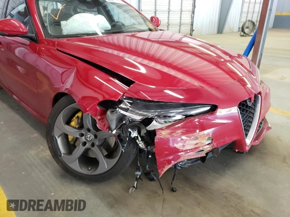 2018 Alfa Romeo Giulia with VIN ZARFAEBN9J7591876, listed as a Copart auction lot 50861772 with 0 mi miles. Bid and sale history available at carsss.com. Image 9.