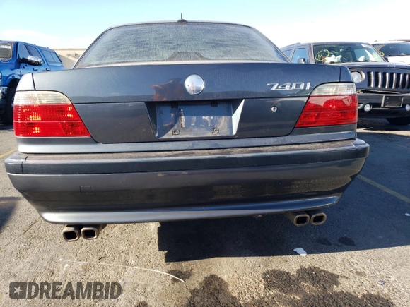 2001 BMW 7 Series 740iA with VIN WBAGG83481DN88079, listed as a Copart auction lot 78521754 with 155,073 mi miles and Clean Title. Bid and sale history available at carsss.com. Image 6.