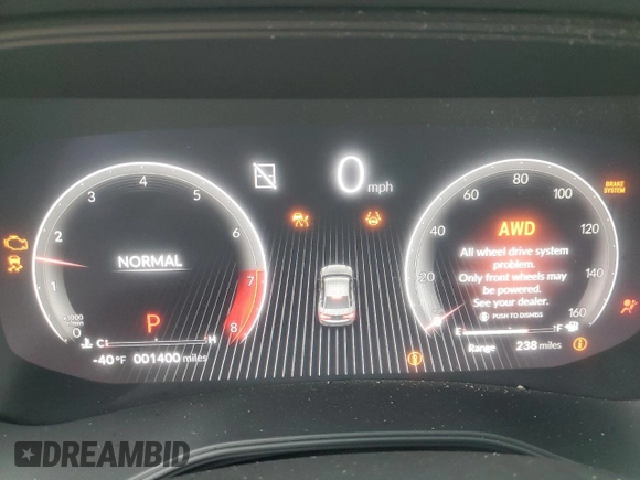 2024 Acura TLX w/A-Spec Package with VIN 19UUB6F5XRA001862, listed as a Copart auction lot 70484204 with 1,400 mi miles and Salvage Title. Bid and sale history available at carsss.com. Image 9.