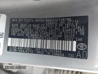 2015 Toyota Corolla L z VIN 2T1BURHE0FC468259, wystawiony jako IAAI lot #41559030 z przebiegiem 299 557 mil mil oraz . Historia ofert i sprzedaży dostępna na DreamBid. Obrazek 9.