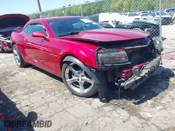 2014 Chevrolet Camaro LT z VIN 2G1FC1E38E9242518, wystawiony jako IAAI lot #41988618 z przebiegiem 90 993 mil mil oraz . Historia ofert i sprzedaży dostępna na DreamBid. Obrazek 1.