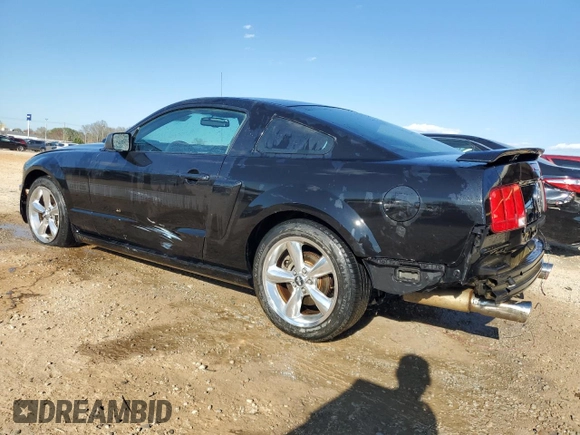 2007 Ford Mustang GT Deluxe with VIN 1ZVFT82HX75245627, listed as a Copart auction lot 50829185 with 46,175 mi miles and Salvage Title. Bid and sale history available at carsss.com. Image 2.