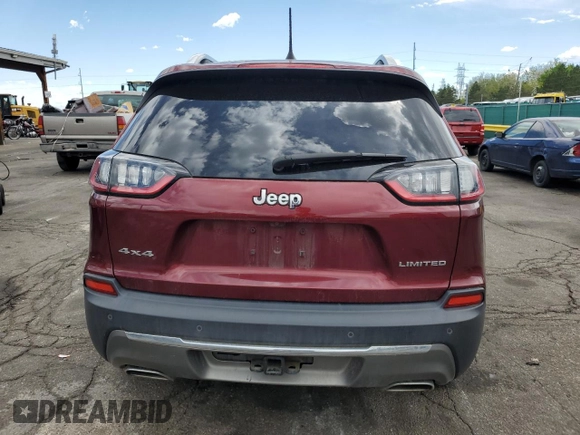 2019 Jeep Cherokee Limited z VIN 1C4PJMDX2KD351644, wystawiony jako Copart lot #55342865 z przebiegiem 65 570 mil mil oraz Szkoda całkowita • Salvage title. Historia ofert i sprzedaży dostępna na DreamBid. Obrazek 6.