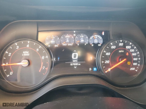 2019 Chevrolet Camaro 2SS with VIN 1G1FH3D74K0113036, listed as a Copart auction lot 74618094 with 57,591 mi miles and Salvage Title. Bid and sale history available at carsss.com. Image 9.