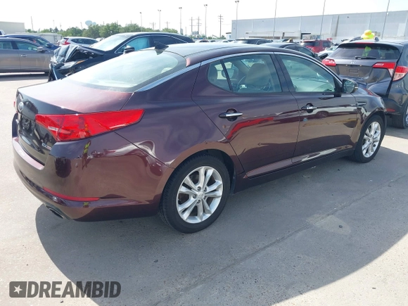 2013 Kia Optima EX with VIN 5XXGN4A74DG148692, listed as a IAAI auction lot 42184122 with 231,133 mi miles and . Bid and sale history available at DreamBid. Image 4.