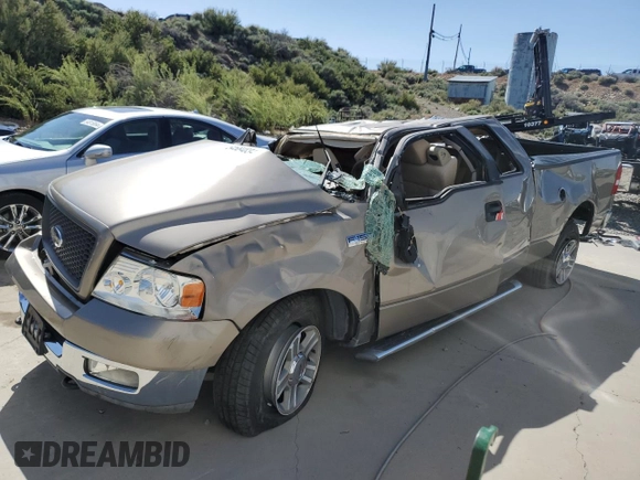 2005 Ford F-150 XLT with VIN 1FTPX145X5NA53322, listed as a Copart auction lot 54584834 with 0 mi miles and Non Repairable. Bid and sale history available at carsss.com. Image 1.