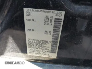 2019 Nissan Altima 2.5 SL with VIN 1N4BL4EV5KC197640, listed as a IAAI auction lot 40295883 with 160,000 mi miles. Bid and sale history available at carsss.com. Image 9.