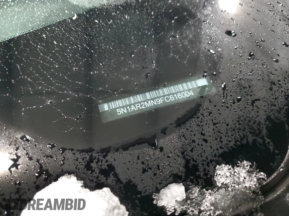 2015 Nissan Pathfinder Platinum with VIN 5N1AR2MN9FC616004, listed as a Copart auction lot 49811145 with 104,219 mi miles and Salvage Title. Bid and sale history available at DreamBid. Image 12.