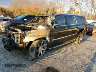 2017 Cadillac Escalade ESV Luxury z VIN 1GYS4HKJ0HR114616, wystawiony jako Copart lot #84195584 z przebiegiem Nie podano mil oraz Szkoda całkowita • Salvage title. Historia ofert i sprzedaży dostępna na DreamBid. Obrazek 1.