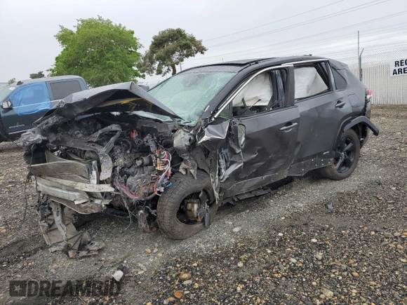 2019 Toyota RAV4 Hybrid XSE with VIN JTMEWRFV3KD517901, listed as a Copart auction lot 57329545 with Not provided miles and Salvage title. Bid and sale history available at DreamBid. Image 1.