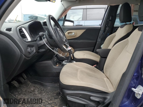 2016 Jeep Renegade Latitude with VIN ZACCJABW7GPE20005, listed as a Copart auction lot 88877675 with 53,091 mi miles and Salvage Title. Bid and sale history available at DreamBid. Image 7.
